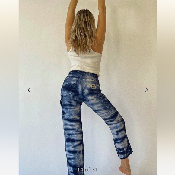 NEW Lykke wullf indigo dyed painter pants 00 - Picture 3 of 11